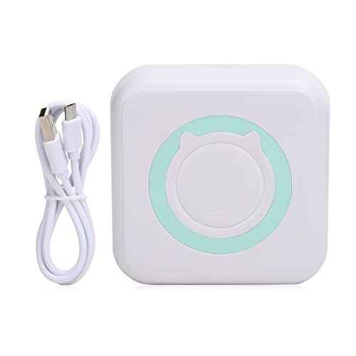 Mini Thermal Printer, Convenient Pocket Printer 200dpi Small Mini for Students for Photos for Office Workers for Label Notes (Green)