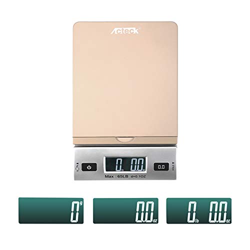 ACTECK A-CK65GS 65LB Gold Digital Shipping Scale 0.1OZ Accuracy Postal Mail
