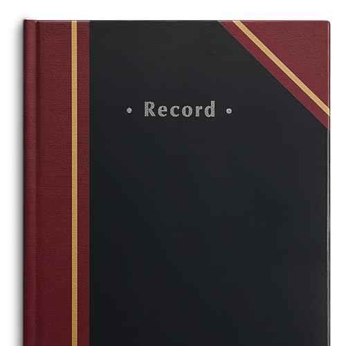 Staples 217919 Black Record Book 11-3/4-Inch x 7-1/4-Inch