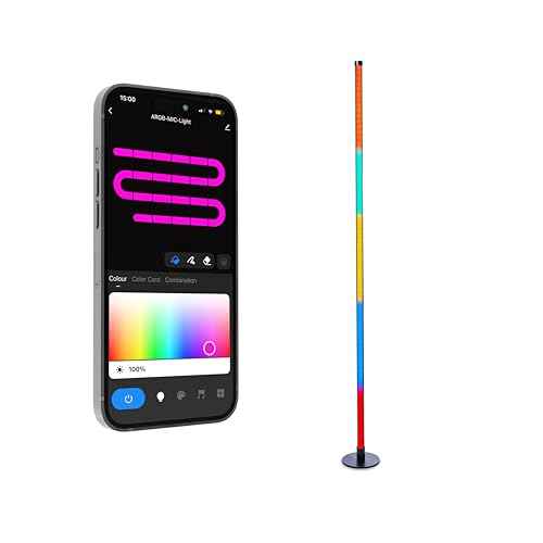 Lytup¢â RGB Smart Floor Lamp, Alexa & App Controlled, 2.4GHz WiFi, Voice Control LED with Color Changing, Music Sync, Dimmable, Remote Control, Indoor Use, Adjustable Brightness, iOS/Android Compatible