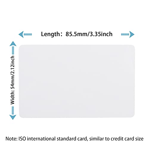 100 Pack Premium Blank PVC Cards CR80 30 Mil for Photo ID Badge Printers - CAETOUNG