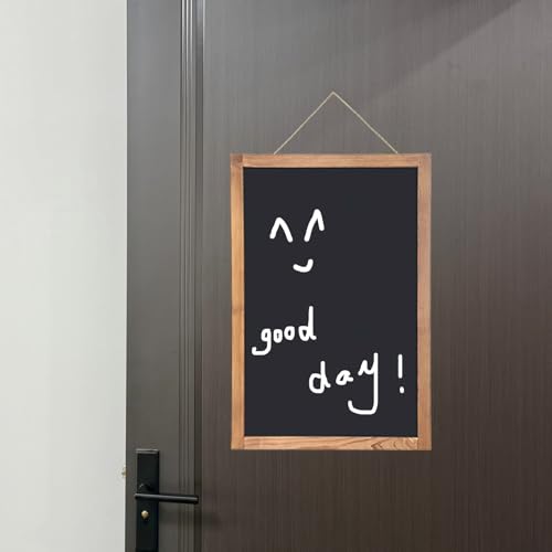 16'' x 12'' Magnetic Chalkboard with Rustic Wood Frame Wall Mount Multi-Purpose Sign for Menu Memo Doodle