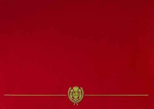 Red Classic Crest Certificate Cover