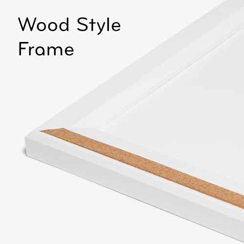 U Brands Magnetic Dry Erase Board White Board, 30" x 20", Modern White Wood Style Pin-It Frame, Includes Marker and Magnet