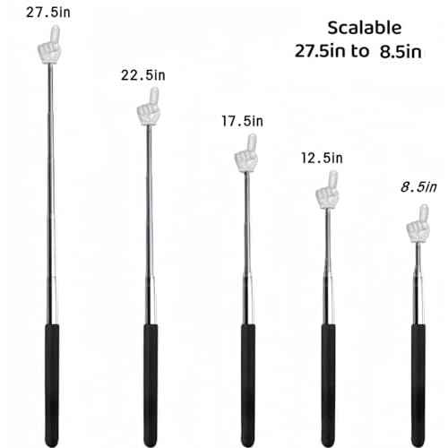 Retractable Teachers Classroom Hand Pointer, Extendable Pointer Finger Stick,Mini Children Finger Reading Pointer Stick,Kindergarten Student Teacher Teaching Reading Finger Shape