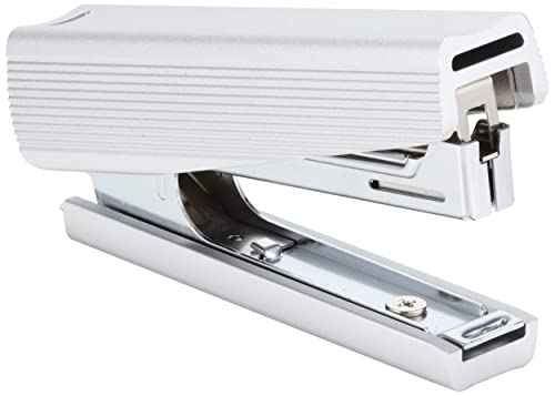 Max HD-10X/AL Silver Full Metal Stapler, Silver