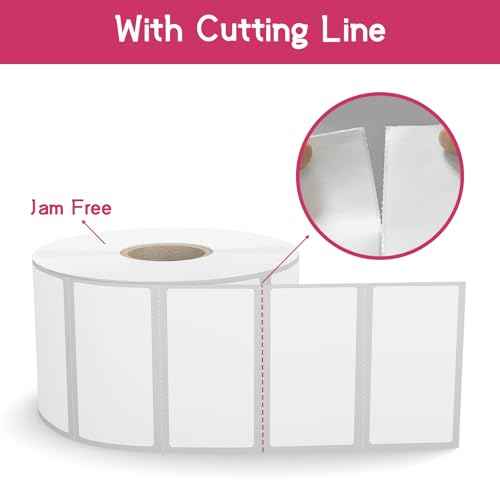 12 Rolls 2" x 1" Direct Thermal Labels, Shipping Labels Compatible with Zebra & Rollo Label Printers for Mailing Postage Address Barcode (1300 Labels/Roll)