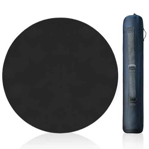 Large Round Tabletop Game Playmat,Rubber Table Mat Suitable for Playing Poker,Card,and Roleplaying Games.(100cmBlack)
