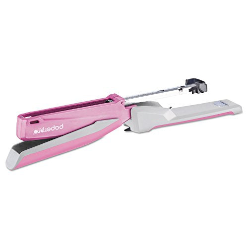 Pink PaperPro One-Finger 3-in-1 Stapler for Up to 25 Sheets, Easy Jam-Free