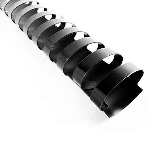 TOTiyea 50 Pack 19 Ring Plastic Binding Combs, 2 Inch Diameter, 450 Sheet Capacity, Letter Size, Black Comb Binding Spines