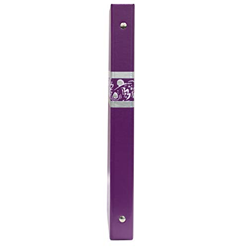 Violet Ceremonial Binder with Silver-Tone Foil | 1 Inch Spine | Three Ring with Interior Pocket | Purple Liturgical Color for Advent, Lent, and Funerals | Perfect for Holding Readings or Sheet Music