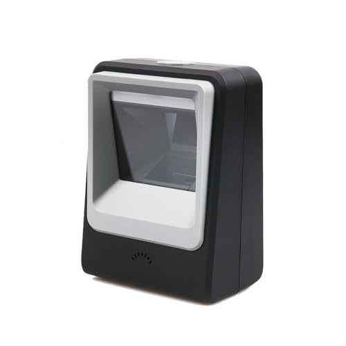 Handsfree Omnidirectional Desktop Barcode Scanner with USB Cable, 1D 2D QR Image Sensing, Plug and Play Barcode Reader for Warehouse Supermarket Retail Store