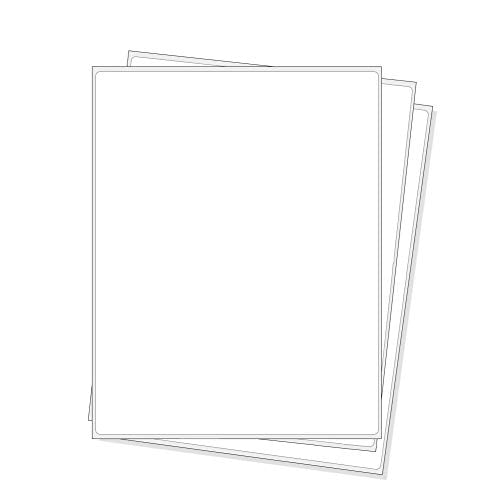 Full Sheet Address Shipping Labels - 8-1/2" x 11" - 500 Labels
