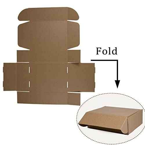 12x9x4 Inches Shipping Boxes, Brown Corrugated Cardboard Boxes for Small Bussiness, Pack of 20