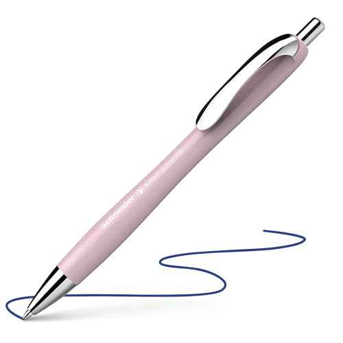 Schneider Limited Edition Slider Rave Colors, XB (Extra Broad) Ballpoint Pen, Refillable + Retractable, 1.4 mm, Pearl Barrel, Blue Ink, Box of 5 Pens (132519)