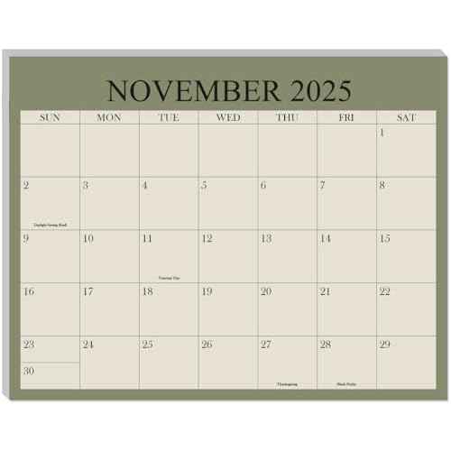 2025-2026 Magnetic Fridge Calendar - November 2025 Until June 2027 - The Perfect Monthly Refrigerator Calendar With Minimal Designs for Organizing, 8.5" x 11", Cyan