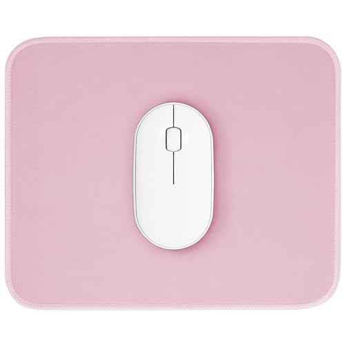 Pink Mouse Pad, Nice and Cute Mouse Pad, Splash-Proof Textured 10.2 x 8.2Inch, Stitched Edge Non-Slip Waterproof Rubber