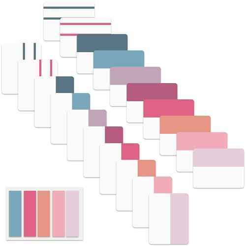 ELII 500 PCS Sticky Index Tabs 2 Inch Colorful Sticky Tabs for Notebooks, Page Markers Tabs for Binders