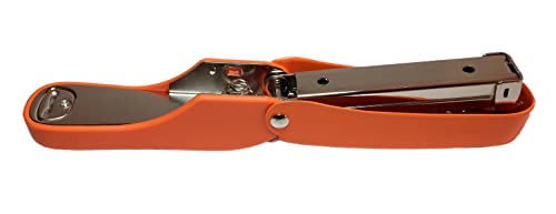 PraxxisPro Aria-Plus Orange Half-Strip Mini Stapler - Durable Compact Office Stapler