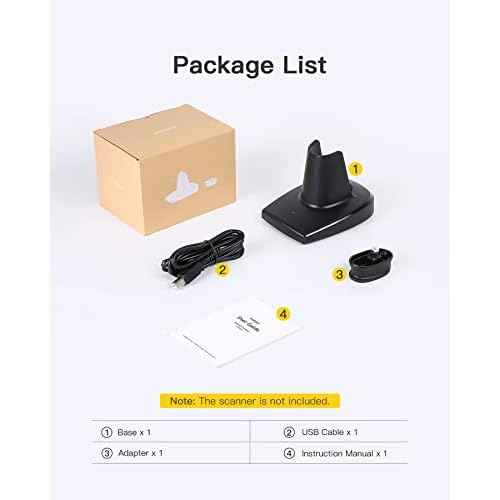 Inateck Barcode Scanner Charging Base, Easy to Use, Suitable for BCST-60, BCST-70, BCST-73, P6 and P7, Scanner Not Included