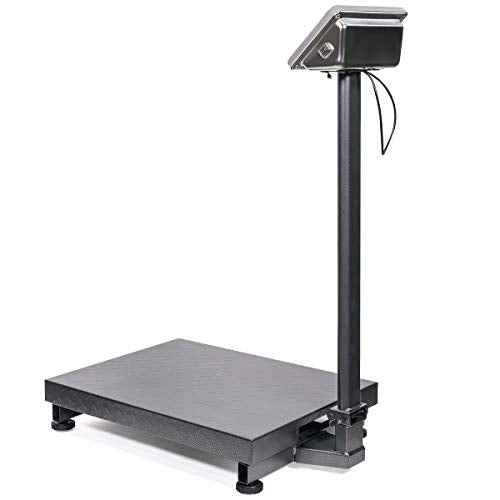 XtremepowerUS 600LB Weight Computing Postal Scale Digital Floor Large Platform Warehouse Shipping LB Price Calculator Foldable