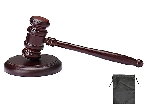 Black Wooden Gavel and Sound Block Set for Judges and Lawyers - Handcrafted Office Decor