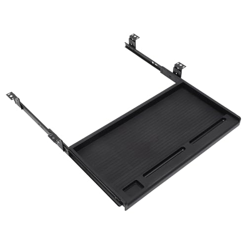 jojofuny 1 Set of Keyboard Tray Under Desk, Keyboard Sliding Tray Under Desk, Drawer Slide, Shelf, for Home and Office