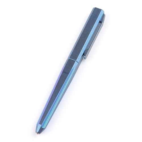 Titanium Ballpoint Pen with Clip Cap 5.2" Tactical Pen Compact Size EDC Ballpoint Pen for Everyday Carry