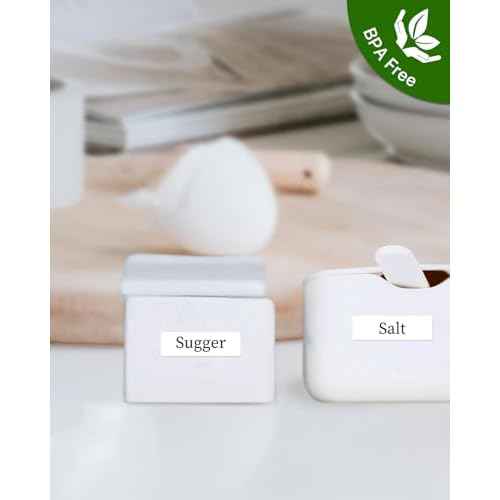 iEager Label Maker Tape, 12mm x 40mm, White Thermal Sticker for Label Maker Machine, Household Storage Labels, Self-Adhesive Stickers, Set of 3