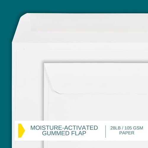 50 Pack Large 9x12 Window Envelopes for Photos & Documents - White
