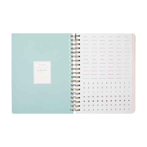 Fringe Studio 2026 Spiral Weekly Planner, Aug 2025 - Dec 2026, 17 Month, Paperback Cover, "EUCALYPTUS MIX ", 8"w x 10"h, 240 Pages (844PA031)