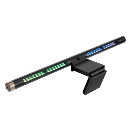 Monitor Light Bar with RGB Backlight, Flat/Curved Screen Bar Reduce Eye Strain Monitor Lamp USB Powered Led Desk Lamp 17.7 inch with Dimming Memory for Desktop Space Saving and Gaming Home Office