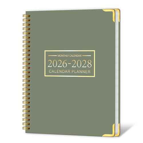 2026-2028 Monthly Planner - 3 Year Monthly Planner 2026-2028, Jan. 2026 - Dec. 2028, 8.5" x 11", 36 Months Calendar Planner with Spiral Bound, Notes Pages, Perfect for School & Office for Women & Men
