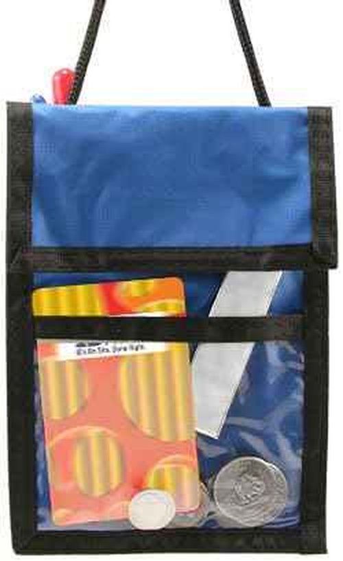Event Badge Holder and Breakaway Lanyard Combo, Name Badge Holder with Pen Loops and Zipper Pocket, Name Tag Holder with Storage Pouches, Royal Blue (25 Pack)