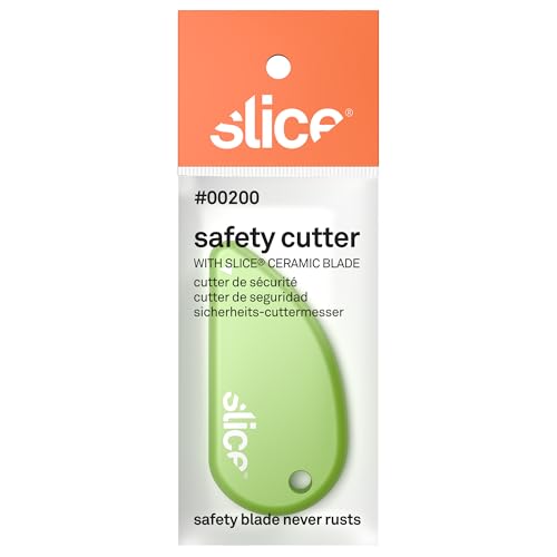Slice 00200 Safety Cutter with Microscopic Ceramic Blade - Single, Finger-Friendly, Non-Slip, Magnet, Ambidextrous