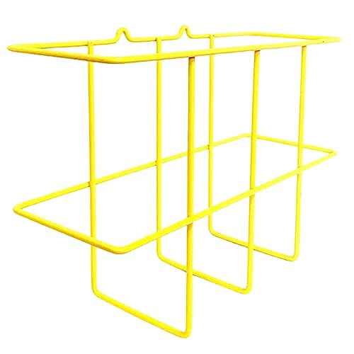 Performore 2 Pack Binder Display Rack, SDS/MSDS Wire Wall Mount Rack with Mounting Hardware, Bright Yellow Wire-Coated