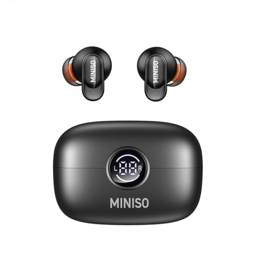 MINISO MS105 AI Translation Earbuds Black - Real-Time 134 Languages, Bluetooth 6.0, Travel & Business