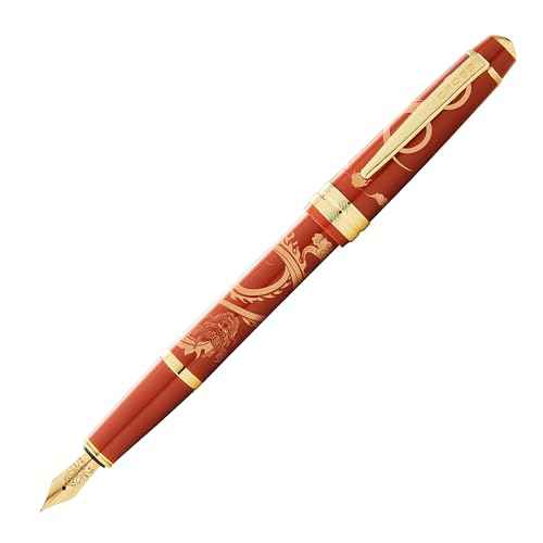 Cross Bailey Light Year of The Dragon Polished Amber Resin and Gold Tone Fountain Pen