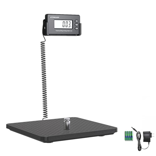CCWEIGH 440lb Ultrathin Postal Shipping Scale with Large LCD Display