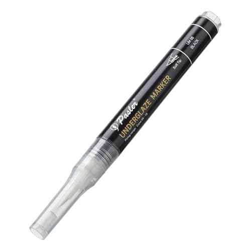 Pasler Underglaze pen, Underglaze Marker, Soft Tip Design Great for Ceramic Pottery Bisque, greenware - Pack of 1 Black (Black)
