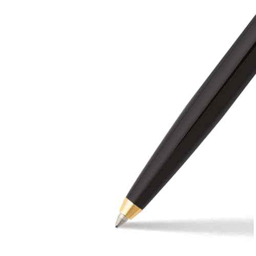 Sheaffer Sagaris Black Ballpoint Pen with Chrome Cap and Gold Tone Trim