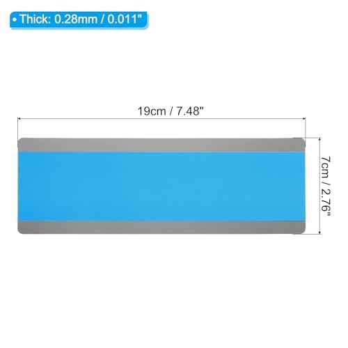 PATIKIL Guided Reading Strips, 10pcs Tracking Highlight Colored Overlay Bookmark Reduce Visual Stress Teacher Teaching Supplies for Classroom, Blue 19x7cm