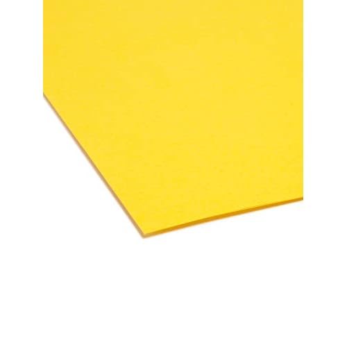 Smead SuperTab File Folder, Oversized 1/3-Cut Tab, Letter Size, Yellow, 100 per Box (11984), Pack of 1