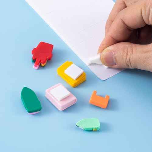 Joez Wonderful 6 Sheets Foam Adhesive Squares, 990pcs Total Double Sided Self Adhesive Circles, Precut Squares Strips Foam Tape for DIY Arts & Crafts, 2 Sizes (0.47in/12mm, 0.24in/6mm)