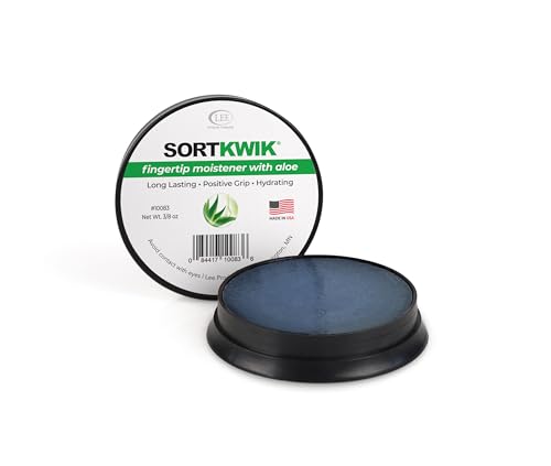 Sortkwik Fingertip Moistener with Aloe - Grip Enhancer for Paper Sorting & Money Counting, Non-Toxic, 3/8 oz, Pack of 3