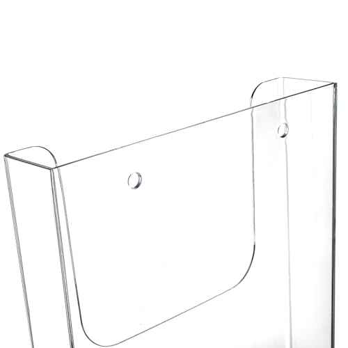 Suwimut 3 Pack Acrylic Brochure Holder, 8.5 x 11 Inch Brochure Holder Wall Mount, Clear Literature Organizer Pamphlet Flyer Display Plastic Magazine Holders for Wall