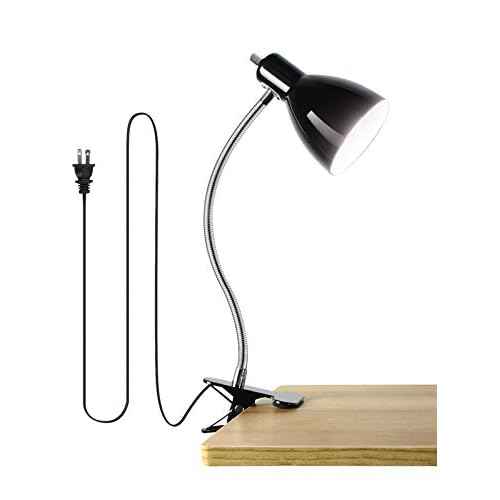 Desk lamp Eye-Caring Table Lamps, 360¡ÆRotation Gooseneck Clip on Lamp Reading Light Portable Reading Book Light Clamp Study Desk Lamps for Bedroom and Office Home Lighting (Black)