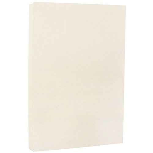 JAM PAPER Legal 80lb Cardstock - 8.5 x 14 Coverstock - 216 GSM - Ivory White Wove Strathmore - 50 Sheets/Pack