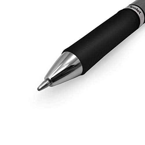 Energel BL80 Retractable Liquid Gel Ink Rollerball Pen - 1.0mm - Black - Pack of 12 + 2