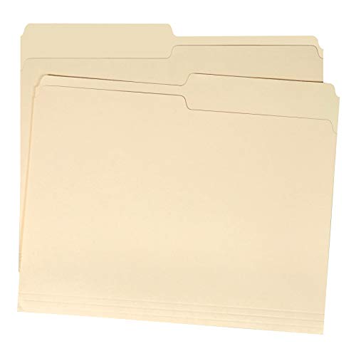 Amazon Basics Manila File Folders Letter Size 8.5x11 36-Pack with 1/2 Tab - Left & Right